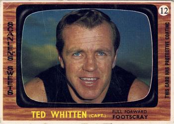 1967 Scanlens VFL #12 Ted Whitten Front